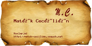 Matók Cecílián névjegykártya
